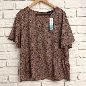 NWT West Kei Aviana Peplum Blouse size large